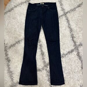 Classic Dark Blue Straight Leg Jeans